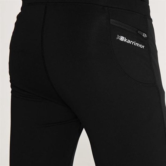 Zwarte Karrimor legging met ritszak aan de zijkant.
