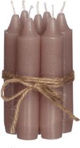 Kaarsen - Mauve Pink Taper Candle H.11 Cm Set 7
