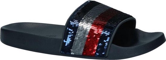 Donkerblauwe Slippers met Pailletten Tommy Hilfiger Dames 42 | bol.com