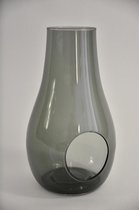 Glazen Vazen En Flessen - Vase+hole D18xh30.5 Grey