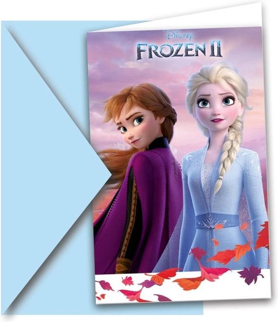 12x Disney Frozen 2 uitnodigingen - Kinderfeestje/verjaardag thema feest uitnodigingen