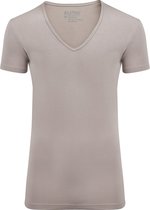 Slater 6740 - Stretch 2-pack T-shirt diepe V-hals korte mouw invisible khaki L 95% katoen 5% elastan