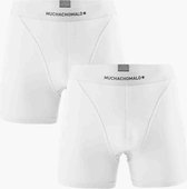 Muchachomalo Heren Heren Boxershorts Wit Hoge Taille Pima Katoen 2-Pack - XXL