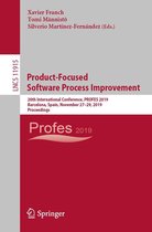 Lecture Notes in Computer Science 11915 - Product-Focused Software Process Improvement