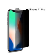 iPhone 11 Pro Privacy screenprotector Glass Anti Spy - van Bixb