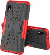Samsung Galaxy A10 hoes - Schokbestendige Back Cover - Rood