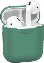 Siliconen Bescherm Hoesje voor Apple AirPods Case - Midnight Green