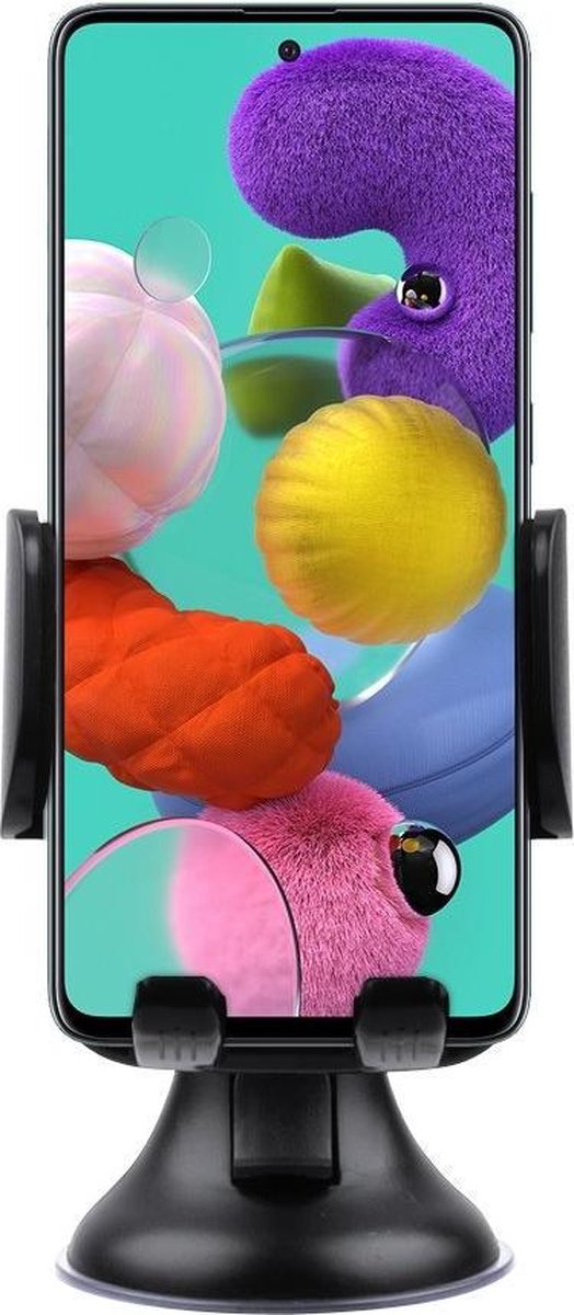 Shop4 - Samsung Galaxy A51 Autohouder Instelbare Raamhouder Zwart