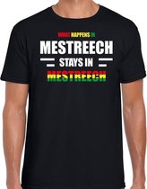 Maastricht  / Mestreech Carnaval verkleed outfit / t-shirt zwart voor heren - Limburg Carnaval verkleed outfit / kostuum - What happens in Mestreech stays in Mestreech S