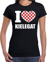 Carnaval I love Kielegat t-shirt zwart voor dames XL
