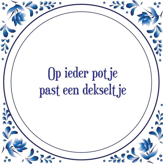 Décoration murale | Tuile de sortilège Delft bleu | Chaque pot a son  couvercle | bol.com