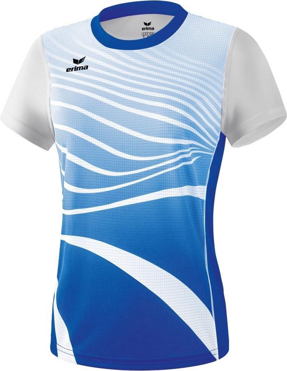 Erima Atletiek T-Shirt Dames - New Royal / Wit | Maat: 38
