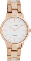 OOZOO Vintage series - Rosé gouden horloge met rosé gouden roestvrijstalen armband - C20048 - Ø34