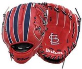 Wilson WTA02RB16 Jeugd Honkbalhanschoen 10 Inch MLB Team Cardinals - Linkshandig vangen