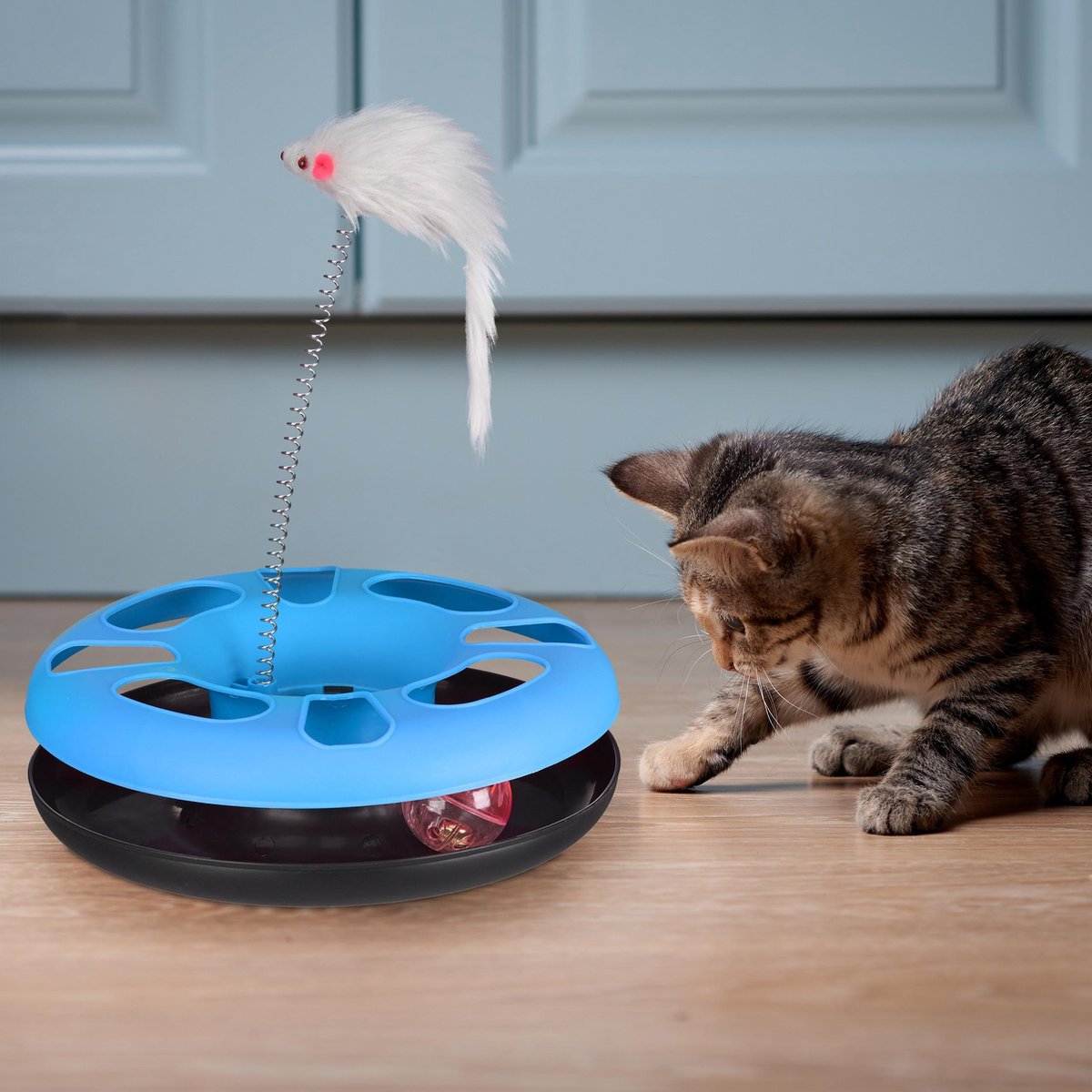Springveer Katten relaxdays 2x kattenspeelgoed muis - kattenspeeltje - speelgoed voor kat ...