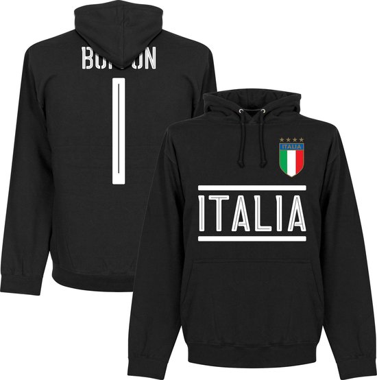 Italië Buffon 1 Team Hoodie -  Zwart - L