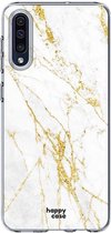 HappyCase Samsung Galaxy A50 Hoesje Flexibel TPU Wit Marmer Print