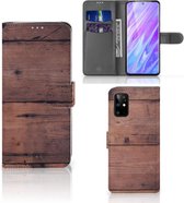 Smartphone Hoesje Geschikt voor Samsung S20+ Book Style Case Old Wood