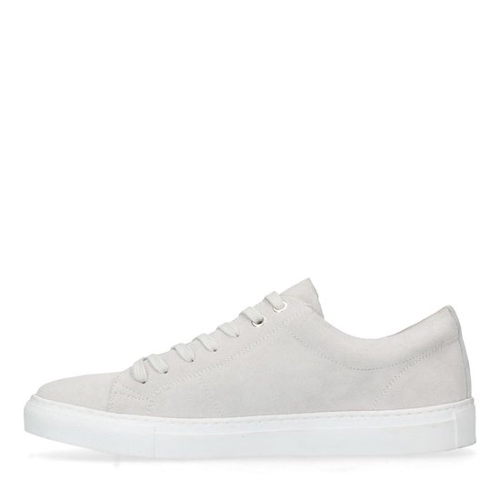 Manfield - Heren - Off white suède sneakers - Maat 46 | bol.com