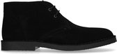 Manfield - Heren - Zwarte suède desert boots - Maat 42