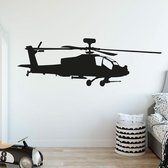 Muursticker helicopter Apache leger vliegtuig