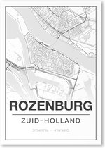 Poster/plattegrond ROZENBURG - 30x40cm