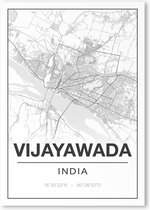 Poster/plattegrond VIJAYAWADA - 30x40cm