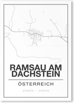 Poster/plattegrond RAMSAU AM DACHSTEIN - A4