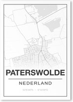 Poster/plattegrond PATERSWOLDE - 30x40cm