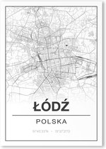 Poster/plattegrond LODZ - A4