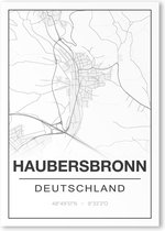 Poster/plattegrond HAUBERSBRONN - 30x40cm