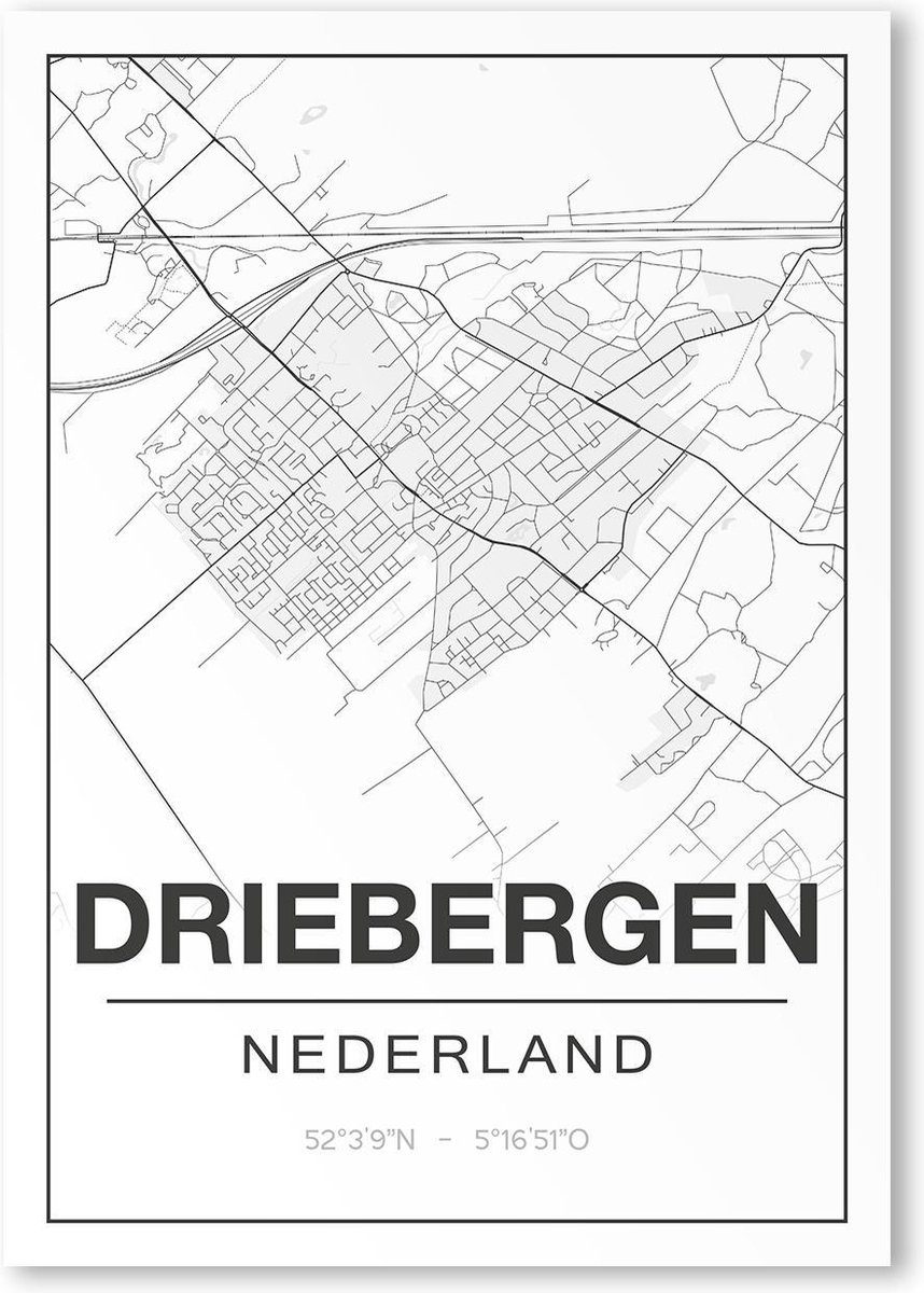 Poster/plattegrond DRIEBERGEN - A4