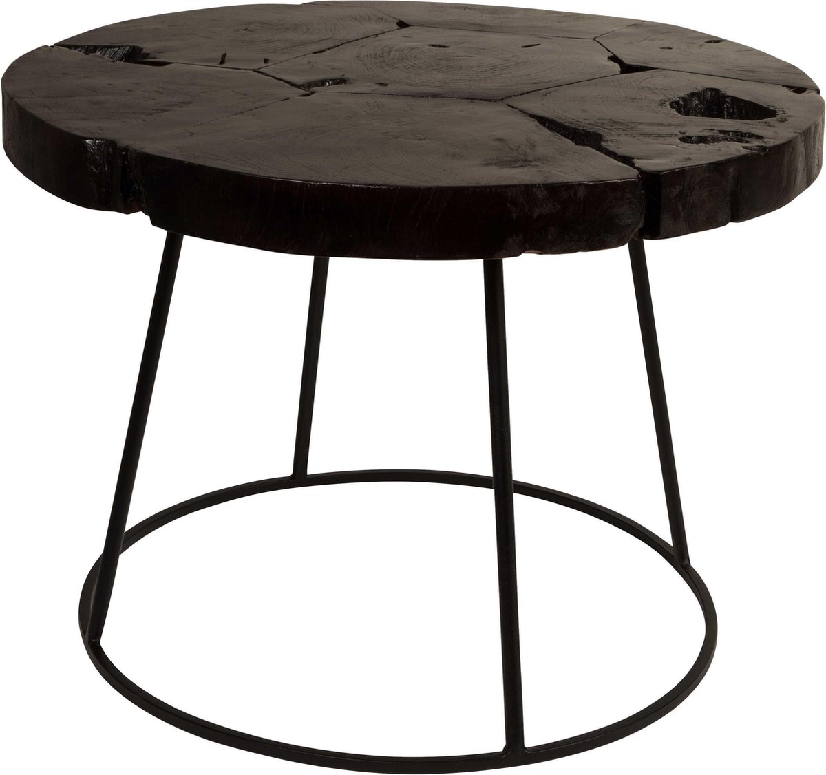 Dutchbone side Table Kraton Chocolate Black zwart
