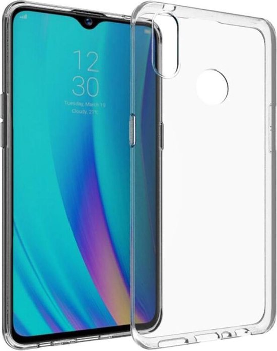 Shop4 - Realme 3 Pro Hoesje - Zachte Back Case Transparant