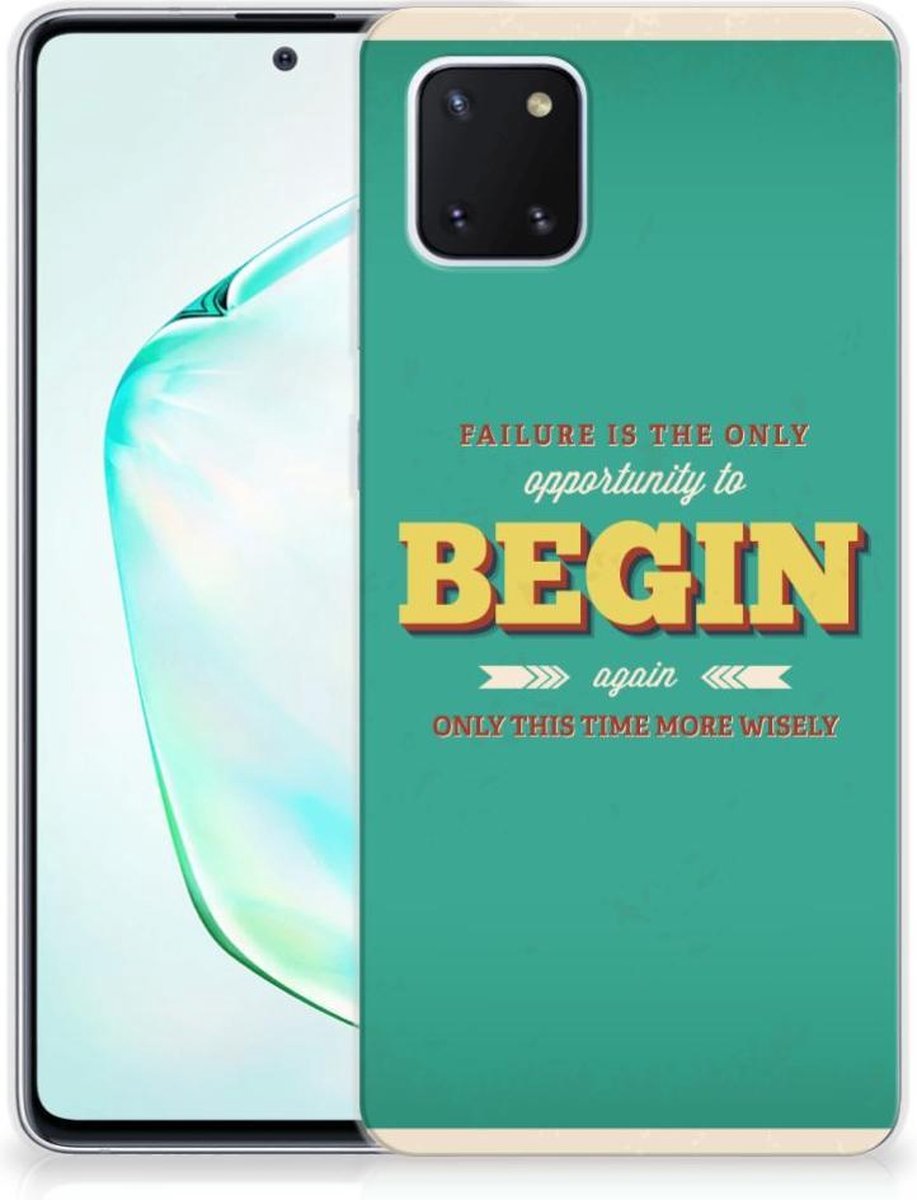 Samsung Galaxy Note 10 Lite Siliconen hoesje met naam Quote Begin
