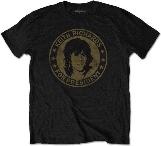 The Rolling Stones - Keith For President Kinder T-shirt - Kids tm 2 jaar - Zwart