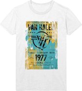 Van Halen Heren Tshirt -L- Pasadena '77 Wit