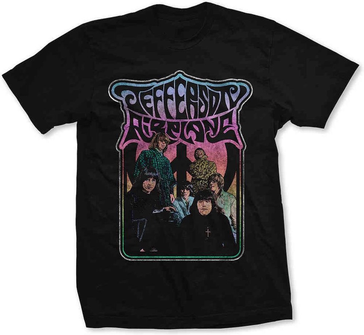 Jefferson Airplane Heren Tshirt -L- Band Photo Zwart