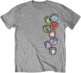 BT21 - Badges Heren T-shirt - S - Grijs