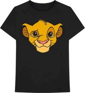 Disney The Lion King Heren Tshirt -2XL- Lion King - Simba Face Zwart