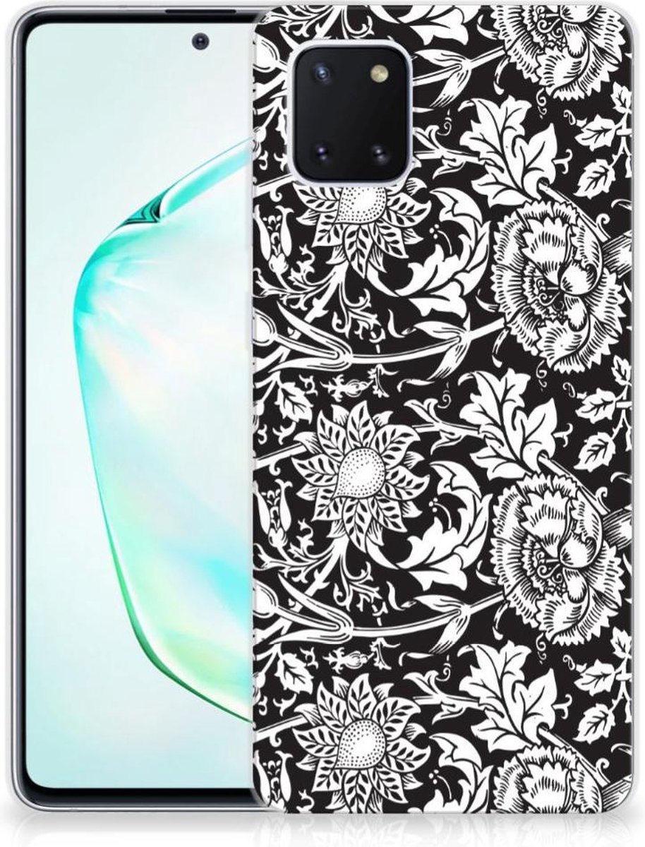 Samsung Galaxy Note 10 Lite TPU Case Black Flowers