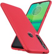 Coque Arrière Motorola One Macro Twill Slim Texture Rouge