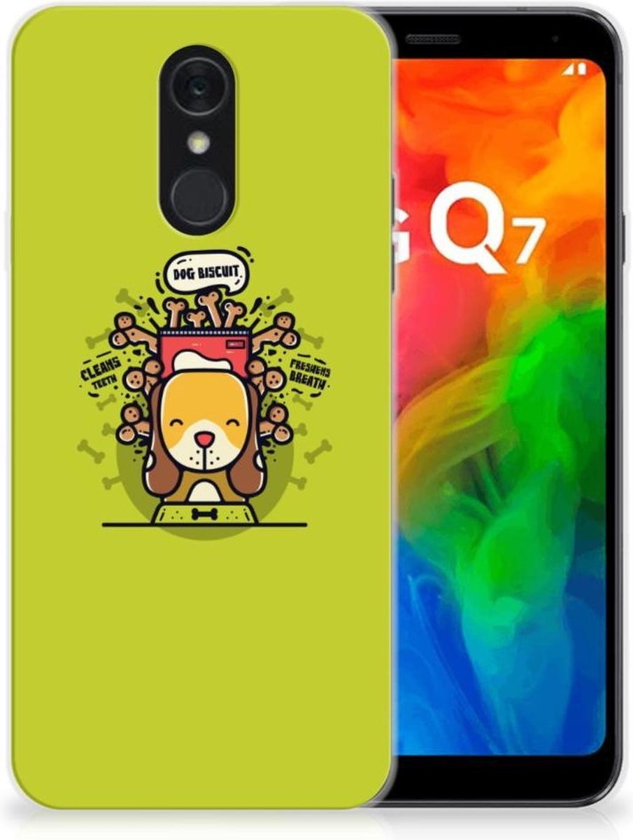 LG Q7 Telefoonhoesje met Naam Doggy Biscuit