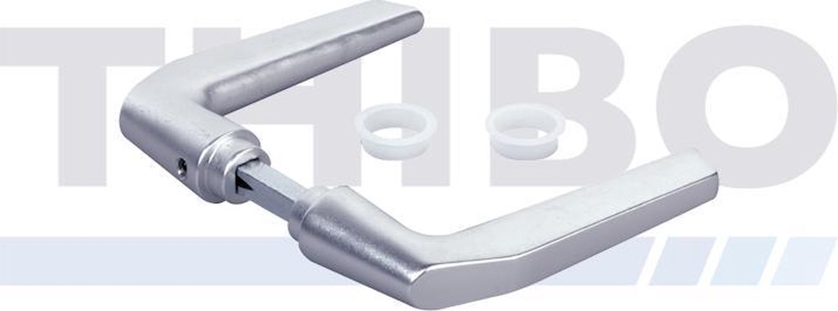 Krukpaar in geanodiseerd aluminium - Krukstift 60 mm, voor standaard sloten