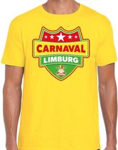 Carnaval verkleed t-shirt Limburg geel voor heren 2XL