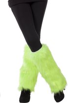 Beenwarmers pluche neon-groen