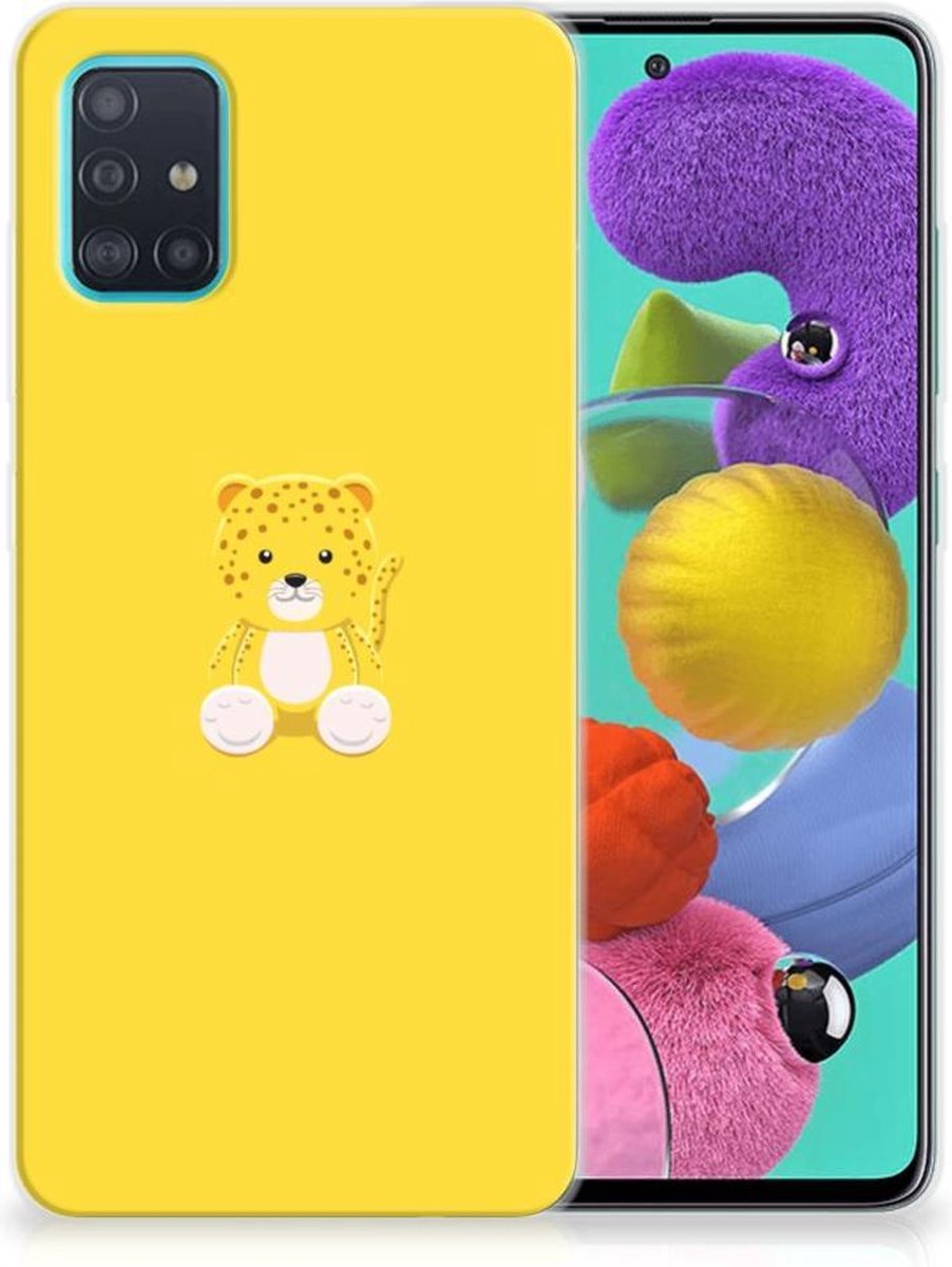 Samsung Galaxy A51 Telefoonhoesje met Naam Baby Leopard
