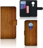 Smartphone Hoesje Nokia 7.2 | Smartphone Hoesje Nokia 6.2 Book Style Case Donker Hout