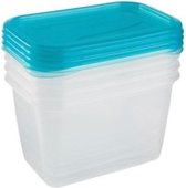 Keeeper Fredo Fresh - Vershouddoos / Vershouddozen - Transparent /blauw - Set van 4st.- 0.75 L