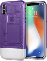 Spigen Classic C1 plastic case iPhone X Grape - Paars